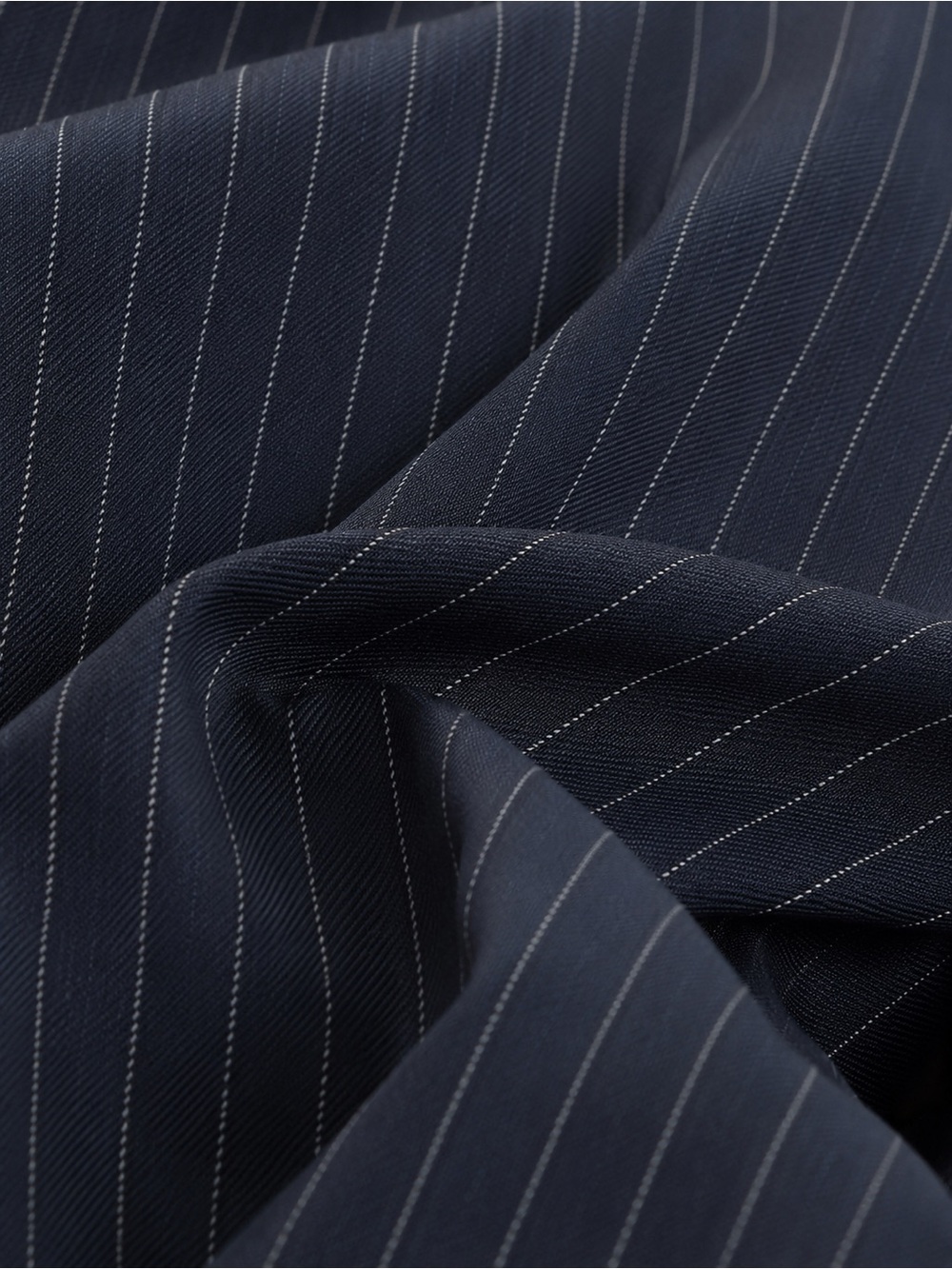 Zara XS Navy Pinstripe Wide Leg Tie Waist Pants High Rise - Picture 8 of 8